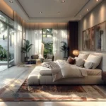 Isprava Ocaso Vaddo Alibaug Bedroom With Large Bed Near Glass Doors