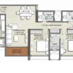 Kalpataru Elitus Mulund 3 BHK Type 2 Floor Plan