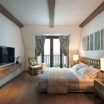 Mulberry Hills Karjat 3 BHK Villa Bedroom With Double Bed Facing Glass Doors