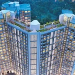 Purva Clermont Chembur Highrise Apartment Building With Rooftop Deck Windows And Surrounding Trees