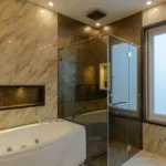 Purva Estrella Andheri West 4 BHK Bathroom With Bathtub And Glass Shower