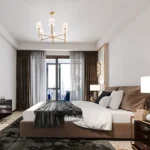 Purva Estrella Andheri West 4 BHK Bedroom With Double Bed And Glass Door