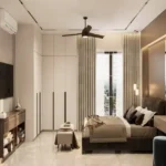 Purva Estrella Andheri West 4 BHK Bedroom With Bed And Wardrobe Wall