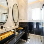 Purva Estrella Andheri West 4 BHK Bathroom With Double Sink And Round Mirrors