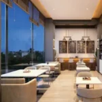 Purva Estrella Andheri West Cafe Area With Tables And Upholstered Chairs