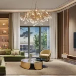 Purva Estrella Andheri West Living Room With Green Sofa And Coffee Table