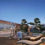 Purva Estrella Andheri West Terrace Area With Telescope And Lounge Chairs