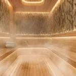 Purva Estrella Andheri West Sauna Room With Wooden Benches
