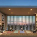 Purva Estrella Andheri West Yoga Area With Mats On Wooden Floor