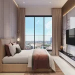 Romell Asrava Andheri West Bedroom With Double Bed Facing WindowRomell Asrava Andheri West Bedroom With Double Bed Facing Window