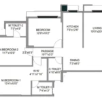 Romell Asrava Andheri West Three Bedroom Floor Layout