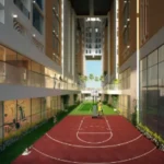 Runwal Pinnacle Mulund Basketball Court Between Apartment Blocks