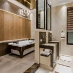 Rustomjee Cliff Tower Bandra West Mount Mary 4 BHK Bathroom With Bathtub Vanity And Mirrors