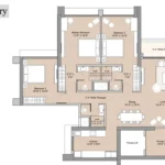 Sunteck Altavia Goregaon West 3 BHK Apartment Floor Plan
