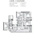 The Riviere Worli Skyline 4 BHK Living Dining Floor Plan