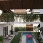 Villa Siolim Bardez North Goa Pool Courtyard With Upper Walkway