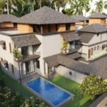 Villa Siolim Bardez North Goa Rectangular Pool With Green Lawn