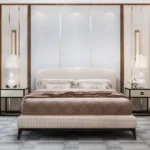 3 BHK Chandak Treesourus Malad West Bedroom With Bed And Side Lamps