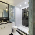 3 BHK Shree Pranam Model Town Andheri West Designer Marble Bathroom Interior