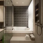 3 BHK Shree Pranam Model Town Andheri West Luxury Bathtub Bathroom Interior
