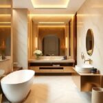 4 BHK Rockside Hiranandani Gardens Powai Freestanding Tub Bathroom