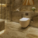 4 BHK Rockside Hiranandani Gardens Powai Marble Finish Bathroom