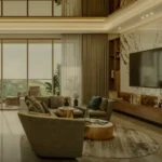 4 BHK Rockside Hiranandani Gardens Powai Marble TV Living