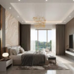 4 BHK Rockside Hiranandani Gardens Powai TV Wall Master Bedroom