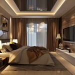 4 BHK Rockside Hiranandani Gardens Powai Wood Panel Bedroom