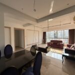 4 BHK United Classic Penthouse Duplex Mount Mary Bandstand Bandra Living Room With Dining Table And Sofa