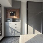 4 BHK United Classic Penthouse Duplex Mount Mary Bandstand Bandra Bedroom With Bed And Cabinets