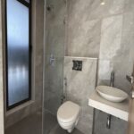 6 BHK Silver Rock Turner Road Bandra West Glass Partition Grey Stone Bathroom