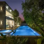 6 BHK Villa Awas Alibaug Night Pool View Modern Villa Landscape