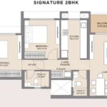 Chandak Sarvam JB Nagar Andheri East 2 BHK Signature Balcony Plan