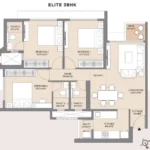 Chandak Sarvam JB Nagar Andheri East 3 BHK Elite Deck Layout