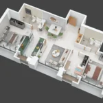 Fortune Florence Siddharth Nagar Borivali East 3 BHK Apartment Floor Layout Plan