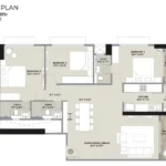 Hiranandani Bay Heights Bandra Reclamation 3 BHK Detailed Apartment Floor Layout