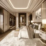 Hiranandani Bay Heights Bandra Reclamation 4 BHK Elegant Bedroom With Walk In Wardrobe And Lighting