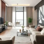 Invictus By GS BKC 3 BHK Expansive Glazed View Living Room