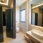 Invictus By GS BKC 4 BHK Dark Glass Partition Bathroom