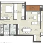 Kalpataru Immensa Kolshet Road Thane West 3 BHK Dual Balcony Layout