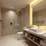 Lodha Aureus Sewri 3 BHK Modern Vanity Bathroom