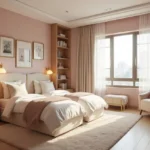 Lodha Aureus Sewri 3 BHK Pastel Decor Bedroom