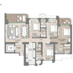 Lodha Aureus Sewri 4 BHK Large Residence Floor Plan