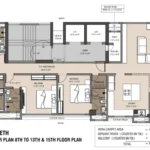 Mangal Meeth Gulmohar Road Juhu 4 BHK Apartment Layout Plan