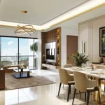 Monopoli Dadar East Jodi Gold Tray Ceiling Living Dining Room