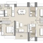 Narang Privado Pokhran 1 Vartak Nagar Thane 4 BHK Study Deck Layout