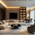 Notan DC JVPD Juhu 4 BHK Elegant Modern Living Room Interior Space