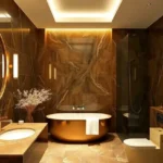 Notan DC JVPD Juhu 5 BHK Golden Luxury Designer Bathroom Interior