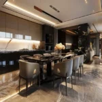 Notan DC JVPD Juhu 5 BHK Modern Luxury Kitchen Dining Area Interior